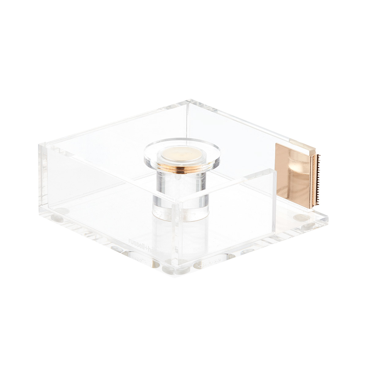 russell+hazel Bloc Collection Acrylic Tape Dispenser Clear & Gold